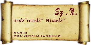 Szánthó Niobé névjegykártya